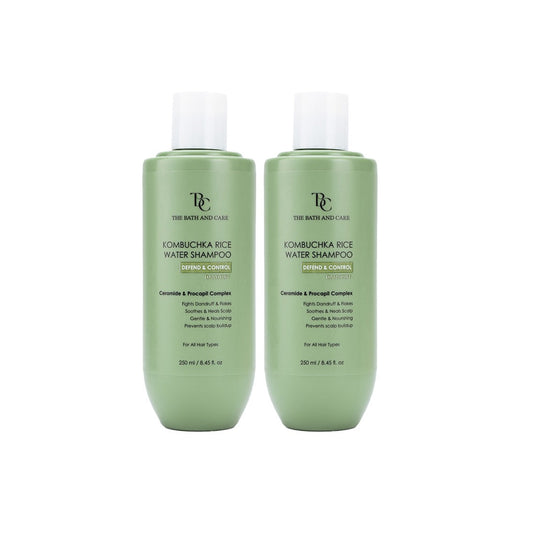 KOMBUCHKA RICE WATER SHAMPOO - DEFEND AND CONTROL Pack of 2 The Bath and Care
