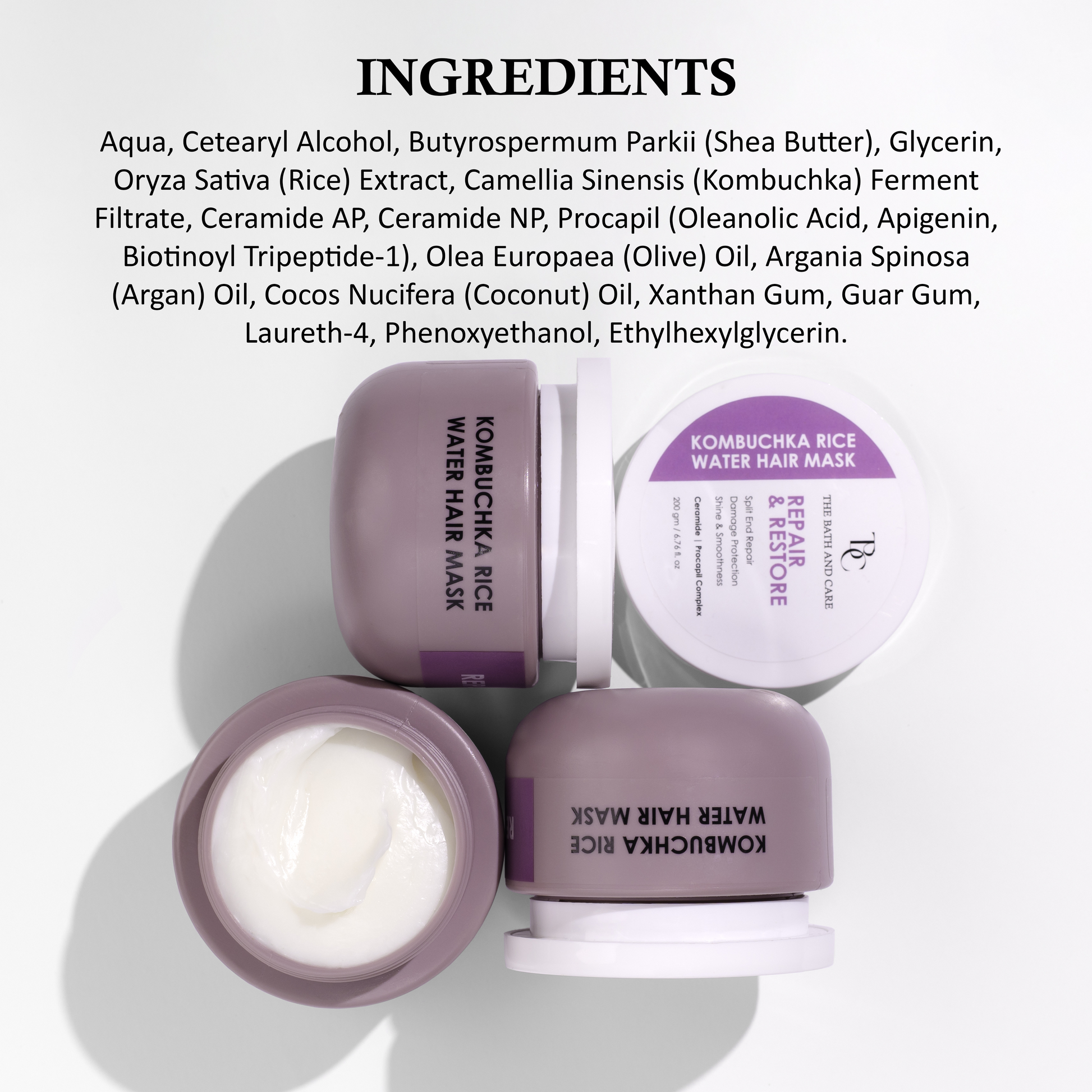 KOMBUCHKA RICE WATER HAIR MASK – REPAIR & RESTORE The Bath and Care