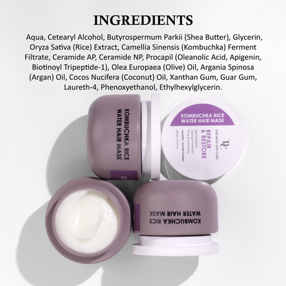 KOMBUCHKA RICE WATER HAIR MASK – REPAIR & RESTORE The Bath and Care