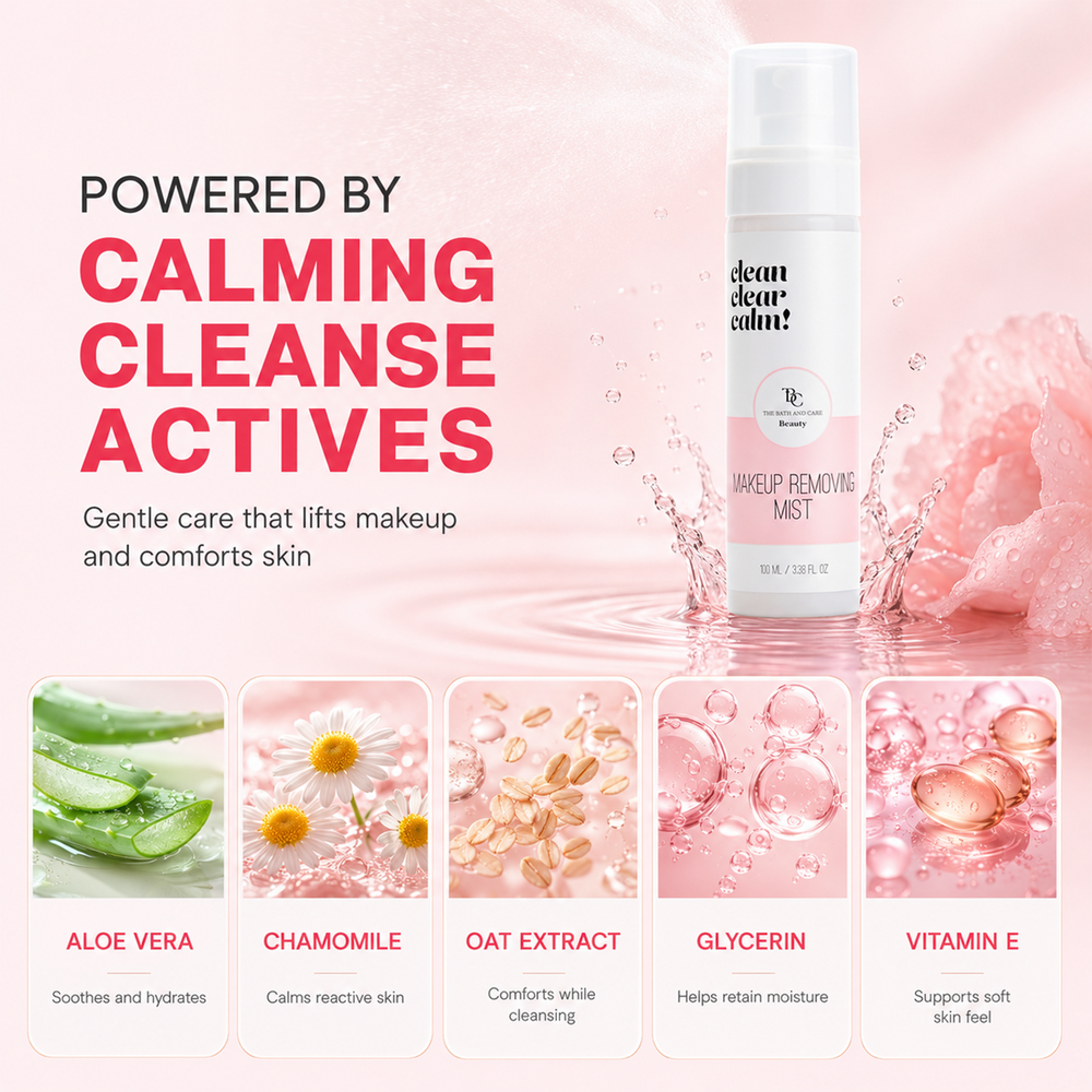 Makeup Remover Mist for Quick, Gentle Cleansing The Bath and Care