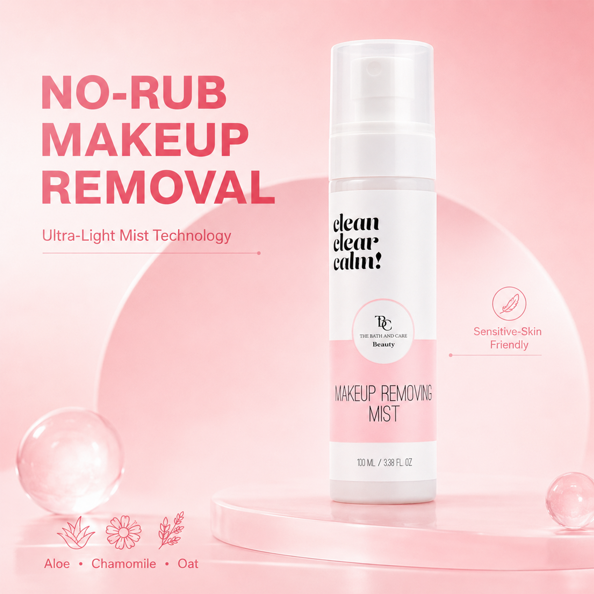 Makeup Remover Mist for Quick, Gentle Cleansing The Bath and Care