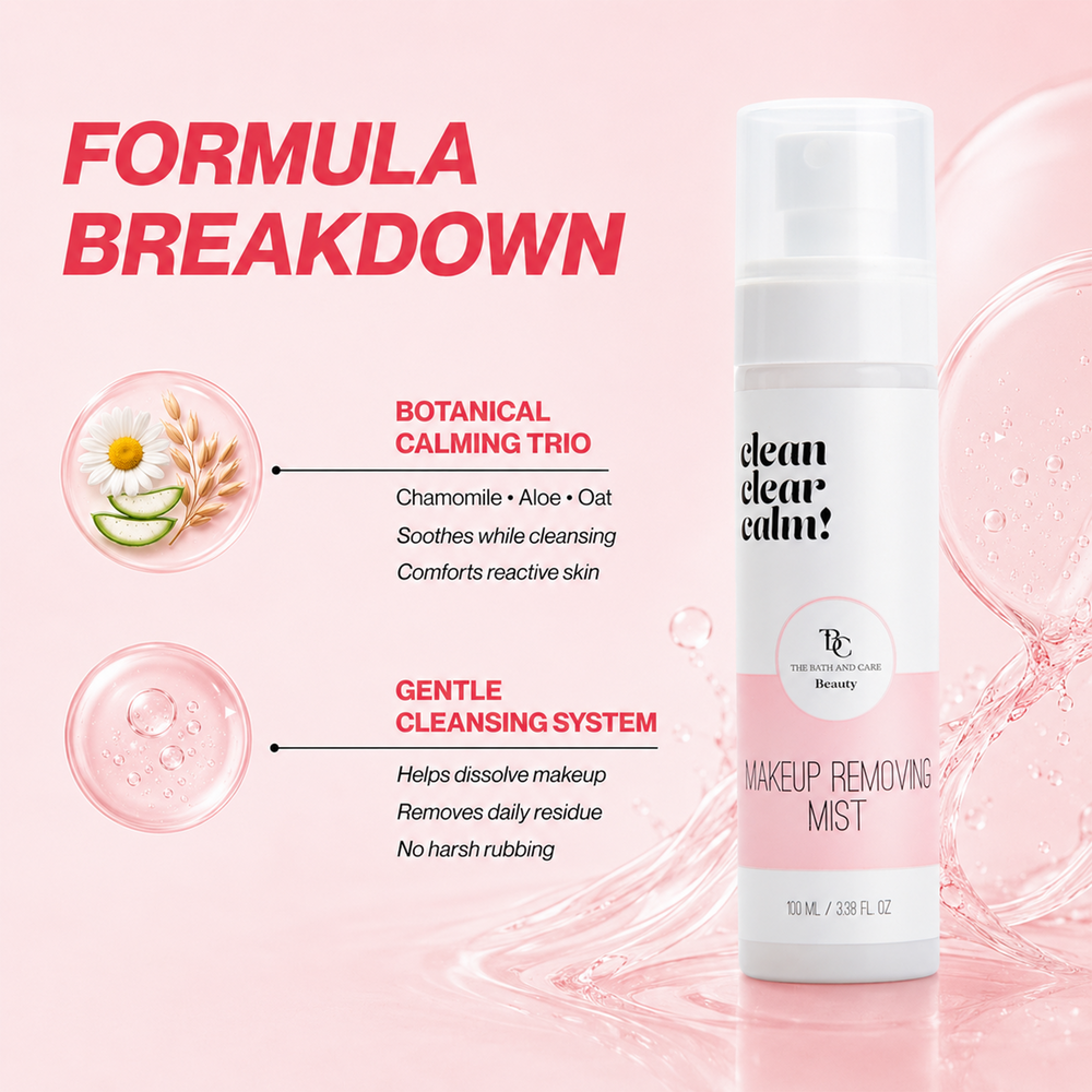 Makeup Remover Mist for Quick, Gentle Cleansing The Bath and Care