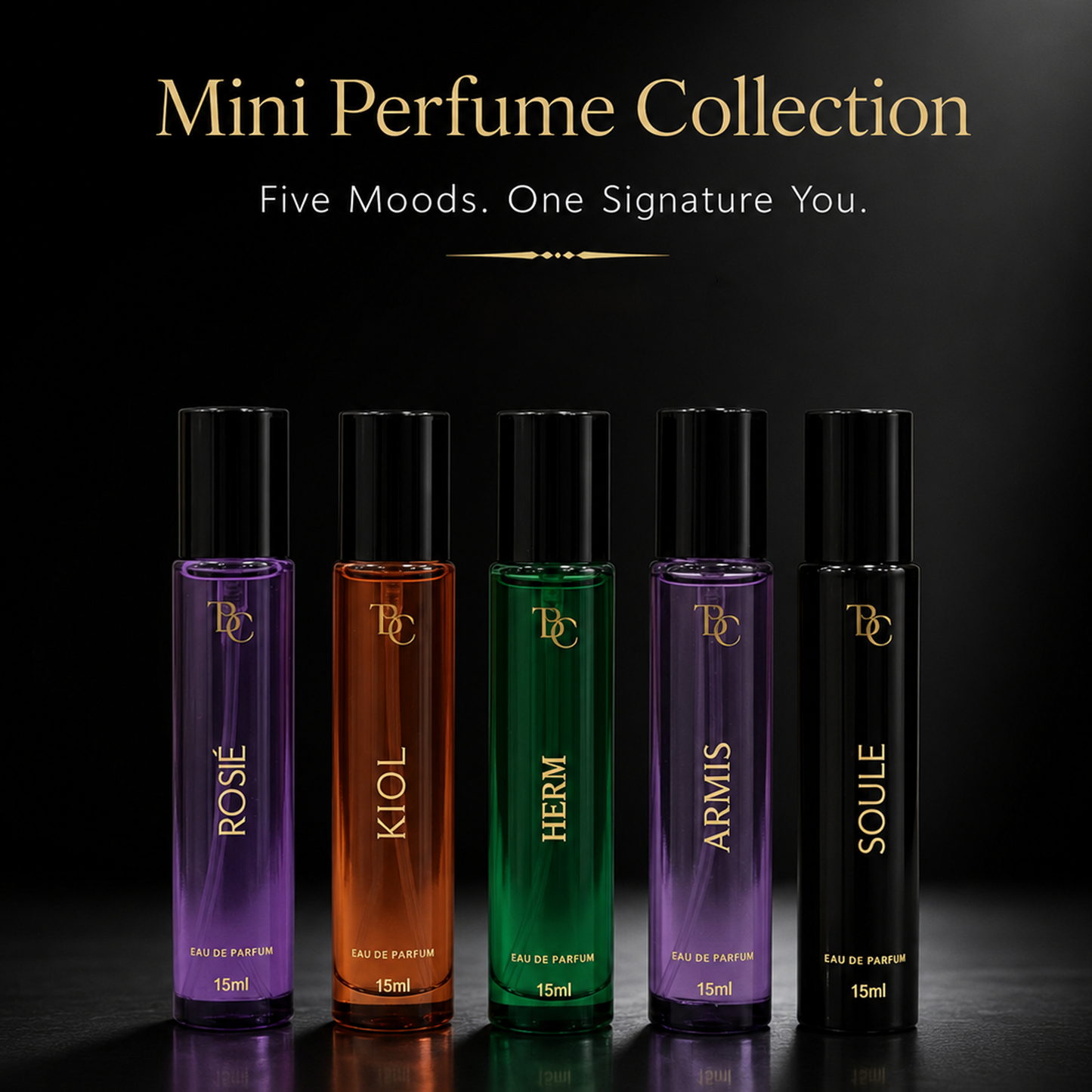 Pack of 5 Mini Perfumes The Bath and Care