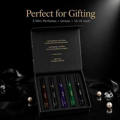 Pack of 5 Mini Perfumes The Bath and Care