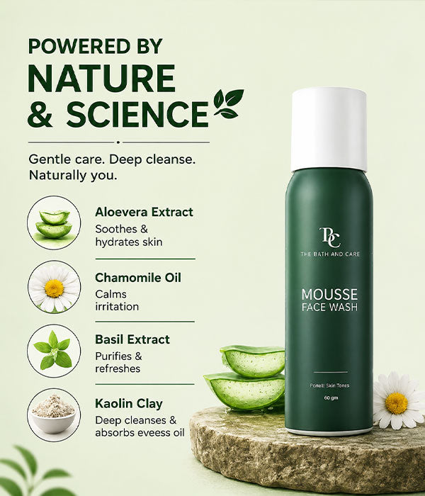 Mousse Face Wash with Kaolin & Chamomile