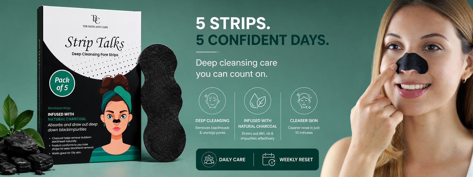 Strip Talks Charcoal Nose Strips for Blackhead Removal