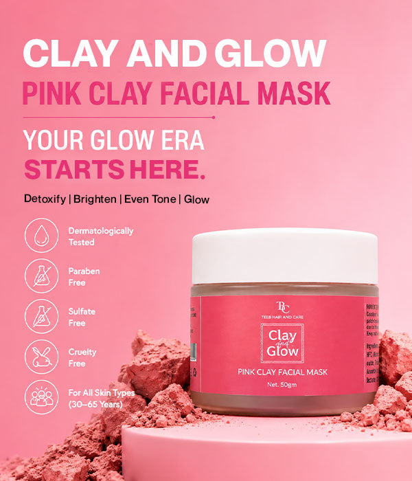 Clay & Glow Pink Clay De-Tan Face Mask
