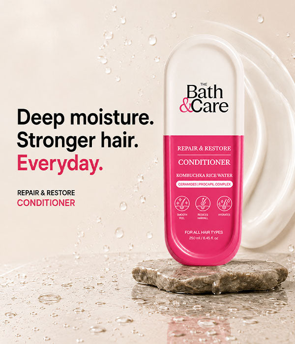 Kombuchka Rice Water Conditioner for Dry and Damaged Hair with Ceramides & Peptides - Repair & Restore The Bath and Care