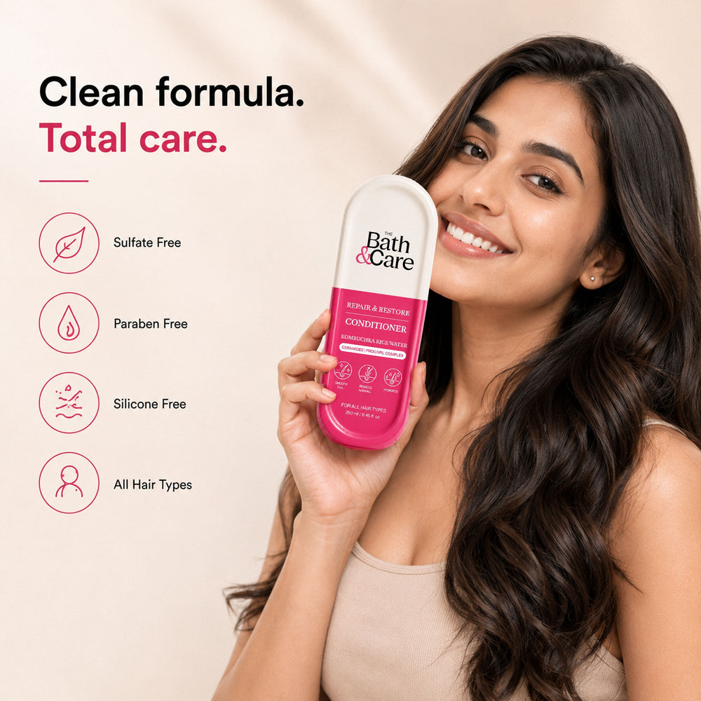 Kombuchka Rice Water Conditioner for Dry and Damaged Hair with Ceramides & Peptides - Repair & Restore The Bath and Care