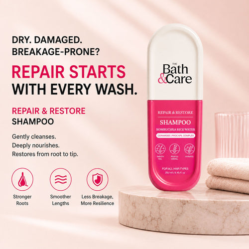 Kombuchka Rice Water Shampoo - Repair & Restore Shampoo for Dry and Damaged Hair, Strengthen, Hydrate & Protect Hair The Bath and Care