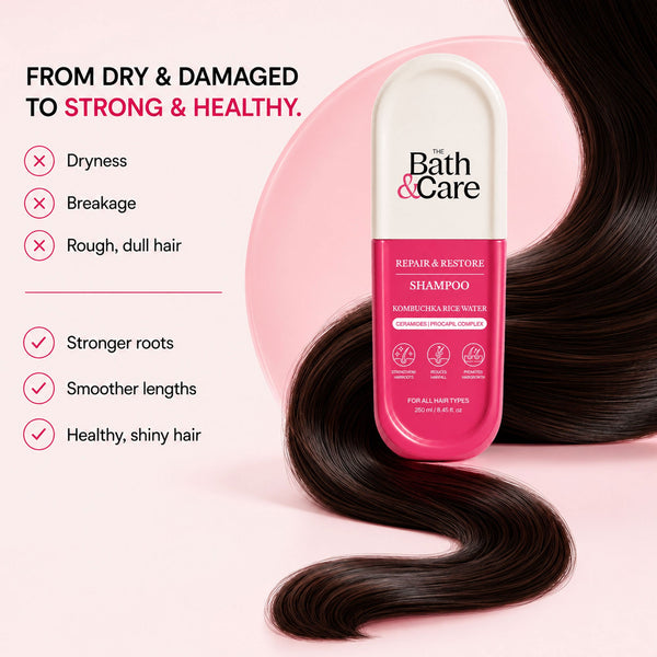COMBO OF 2 KOMBUCHKA RICE WATER SHAMPOO & 1 MASK– REPAIR & RESTORE The Bath and Care