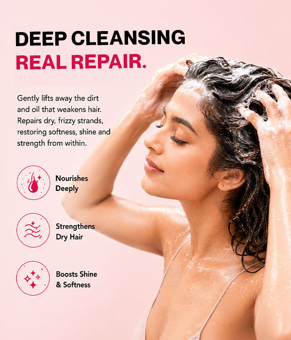 Rice Water Shampoo for Dry, Damaged & Frizzy Hair – Repairs, Strengthens & Hydrates Hair | Kombuchka Repair & Restore