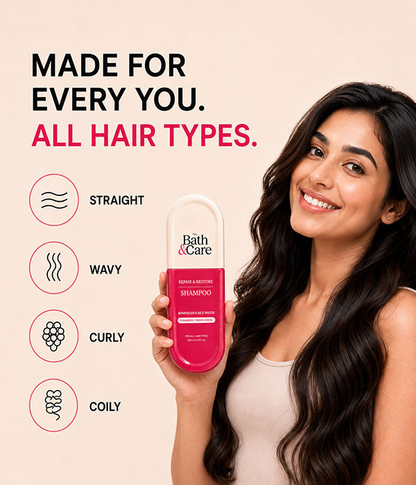Rice Water Shampoo for Dry, Damaged & Frizzy Hair – Repairs, Strengthens & Hydrates Hair | Kombuchka Repair & Restore