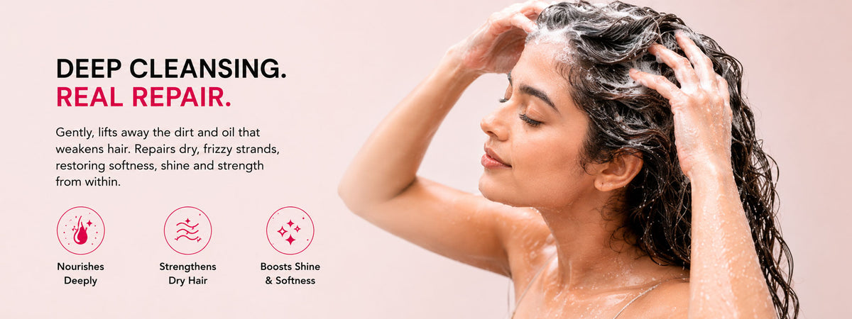 Rice Water Shampoo for Dry, Damaged & Frizzy Hair – Repairs, Strengthens & Hydrates Hair | Kombuchka Repair & Restore
