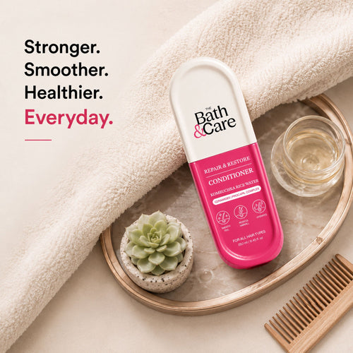 Kombuchka Rice Water Conditioner for Dry and Damaged Hair with Ceramides & Peptides - Repair & Restore The Bath and Care
