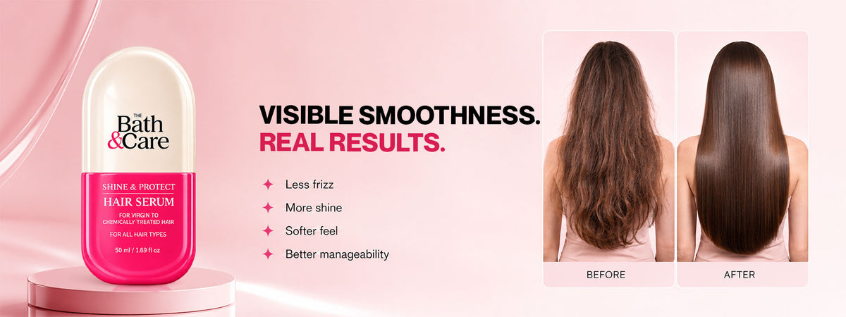 Shine & Protect Hair Serum for Frizzy, Dry & Dull Hair – Smooths, Adds Shine, Controls Frizz & Leaves Hair Silky