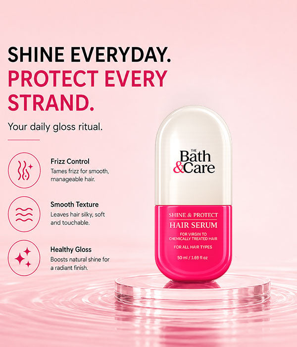 Shine & Protect Hair Serum for Frizzy, Dry & Dull Hair – Smooths, Adds Shine, Controls Frizz & Leaves Hair Silky