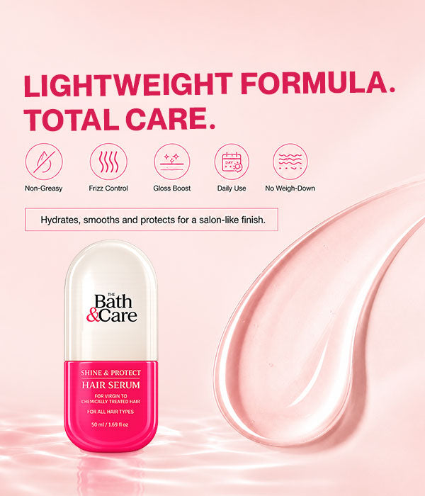 Shine & Protect Hair Serum for Frizzy, Dry & Dull Hair – Smooths, Adds Shine, Controls Frizz & Leaves Hair Silky