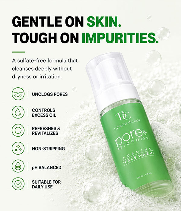 Pore Alchemy Oil Control Foaming Face Wash with Tea Tree