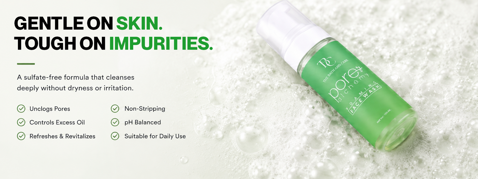 Pore Alchemy Oil Control Foaming Face Wash with Tea Tree