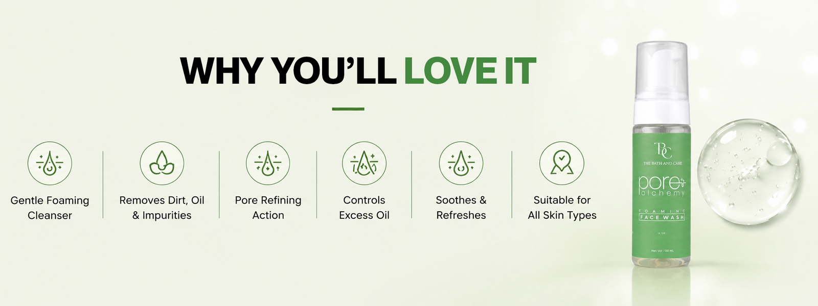Pore Alchemy Oil Control Foaming Face Wash with Tea Tree