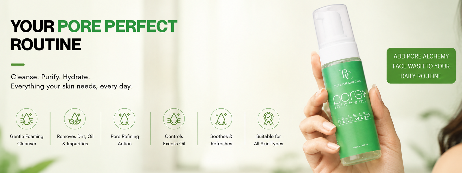 Pore Alchemy Oil Control Foaming Face Wash with Tea Tree