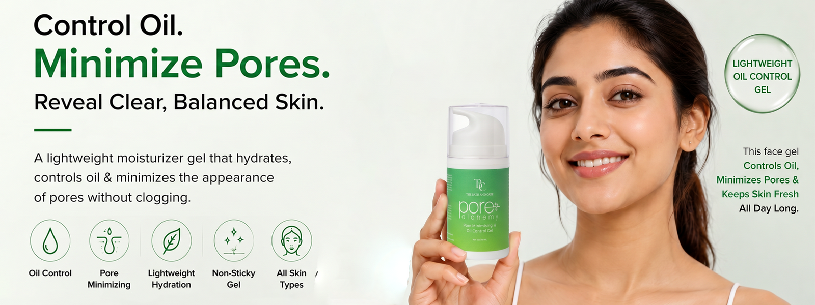 Pore Alchemy Oil Control Gel Moisturizer for Oily Skin