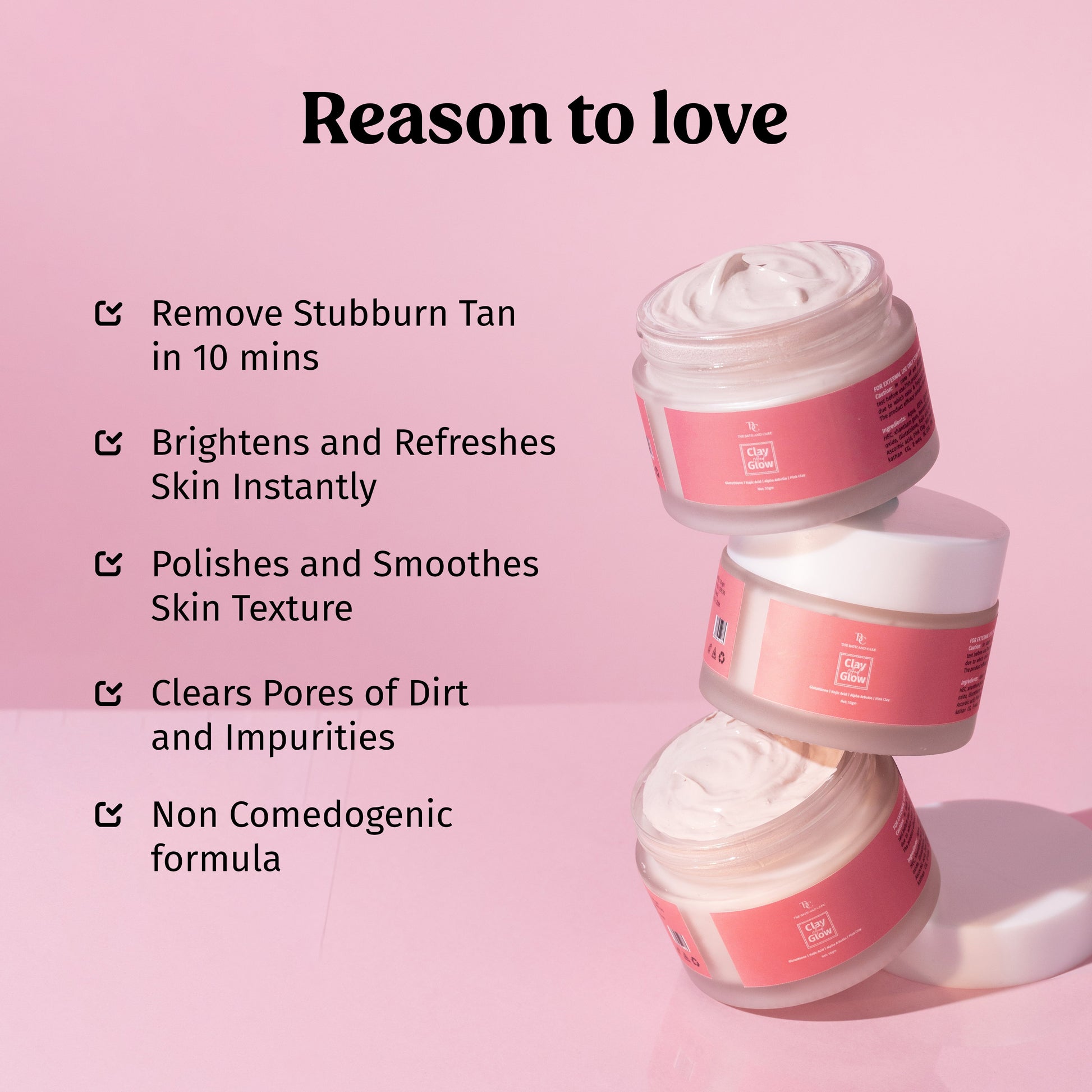 Pink Clay Mask - D Tan Face Mask The Bath and Care