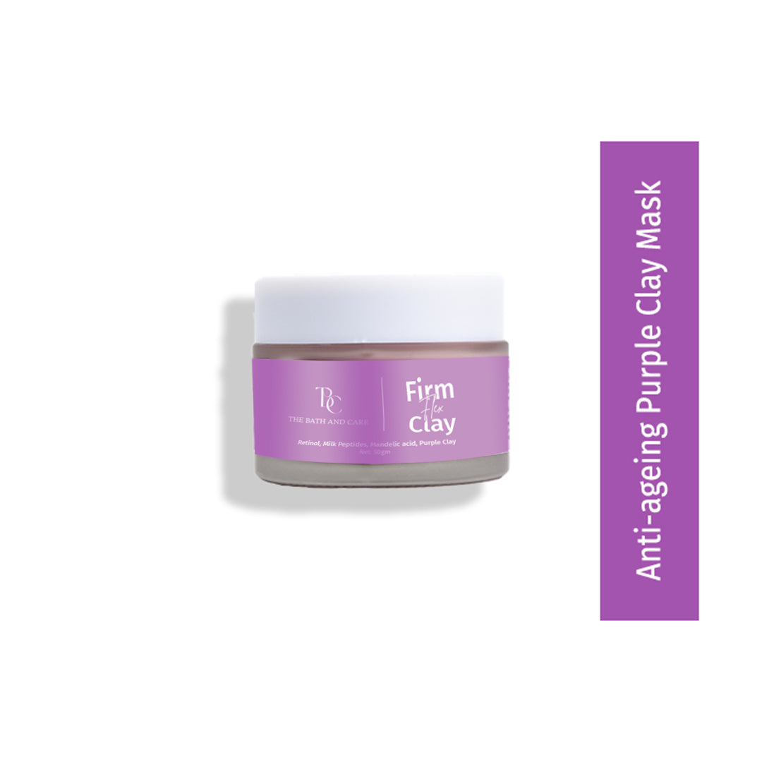 Firm Flex Clay -Purple Clay Facial Mask with Anti Ageing and Glowing Effect The Bath and Care