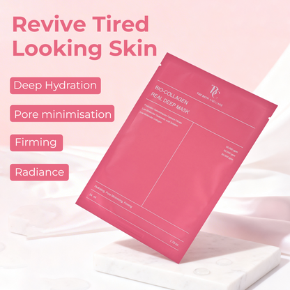 Bio-Collagen Real Deep Mask | Hydrating Overnight Hydrogel Mask for Pore Minimizing & Elasticity Boost | Korean Glass Skin The Bath and Care