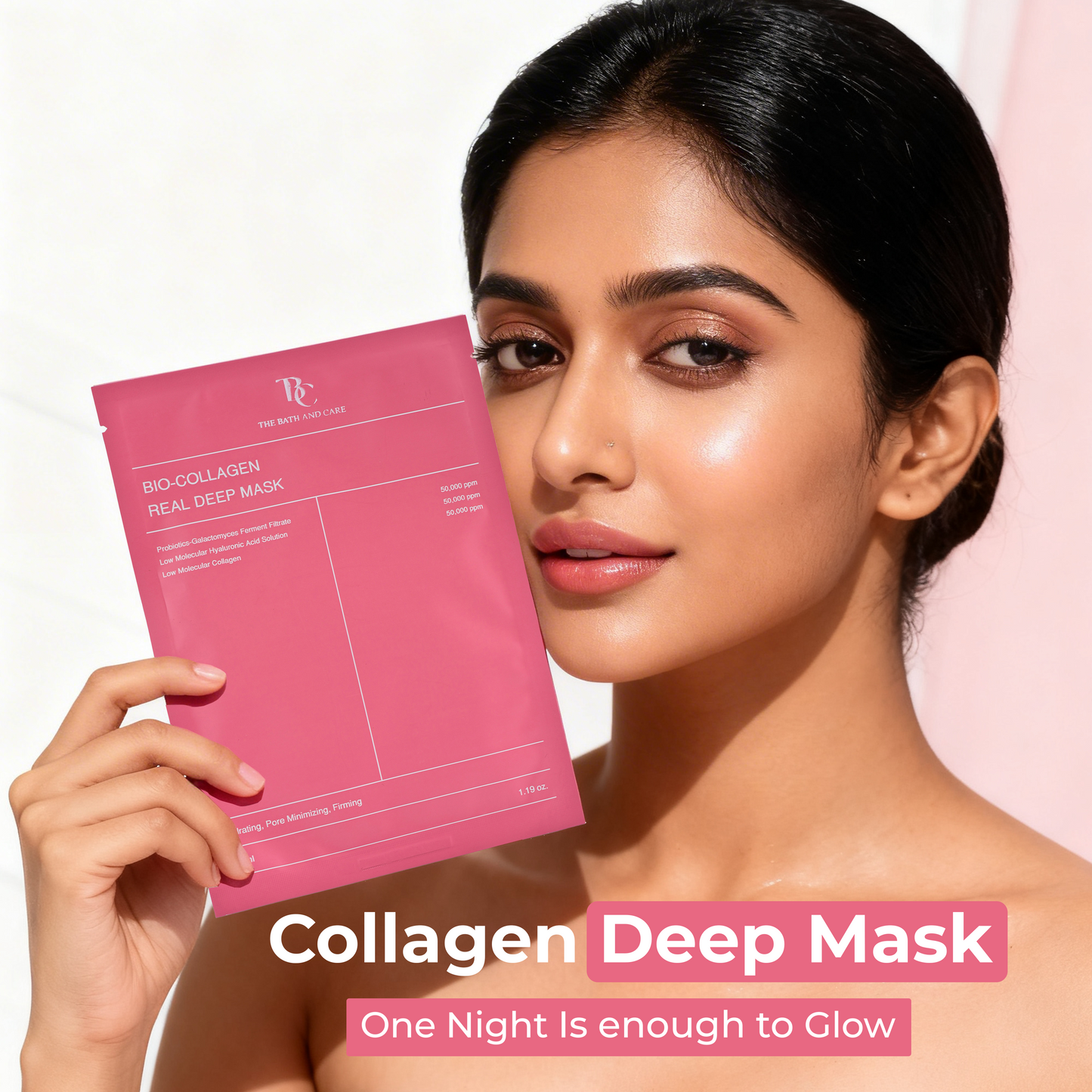 Bio-Collagen Real Deep Mask | Hydrating Overnight Hydrogel Mask for Pore Minimizing & Elasticity Boost | Korean Glass Skin The Bath and Care