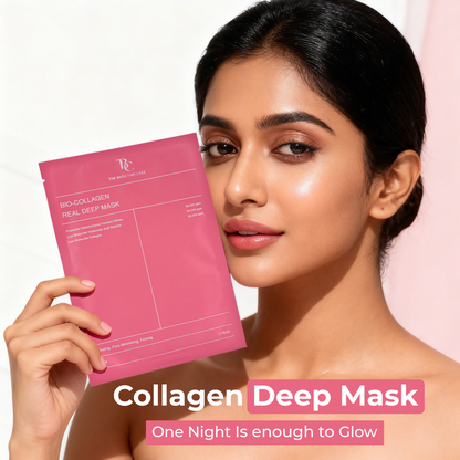 Bio-Collagen Real Deep Mask | Hydrating Overnight Hydrogel Mask for Pore Minimizing & Elasticity Boost | Korean Glass Skin The Bath and Care