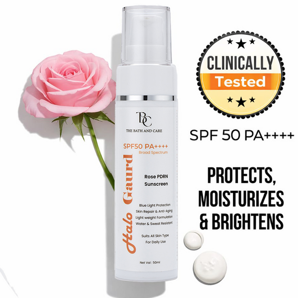 Halo Gaurd Hydrating Sunscreen Broad Spectrum SPF 50 PA++++ The Bath and Care