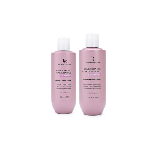 COMBO OF KOMBUCHKA RICE WATER SHAMPOO & CONDITIONER – REPAIR & RESTORE The Bath and Care