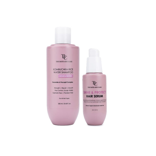 KOMBUCHKA RICE WATER REPAIR & RESTORE Hair Shampoo + Serum The Bath and Care
