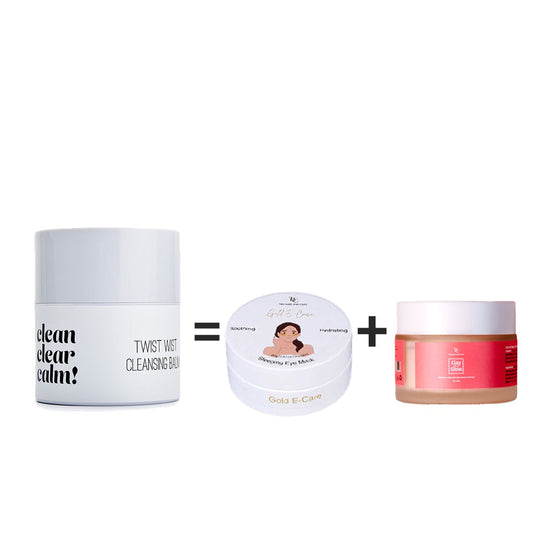 Makeup Remover Balm + Gold E Care + Clay and Glow - Pink Clay Facial Mask The Bath and Care