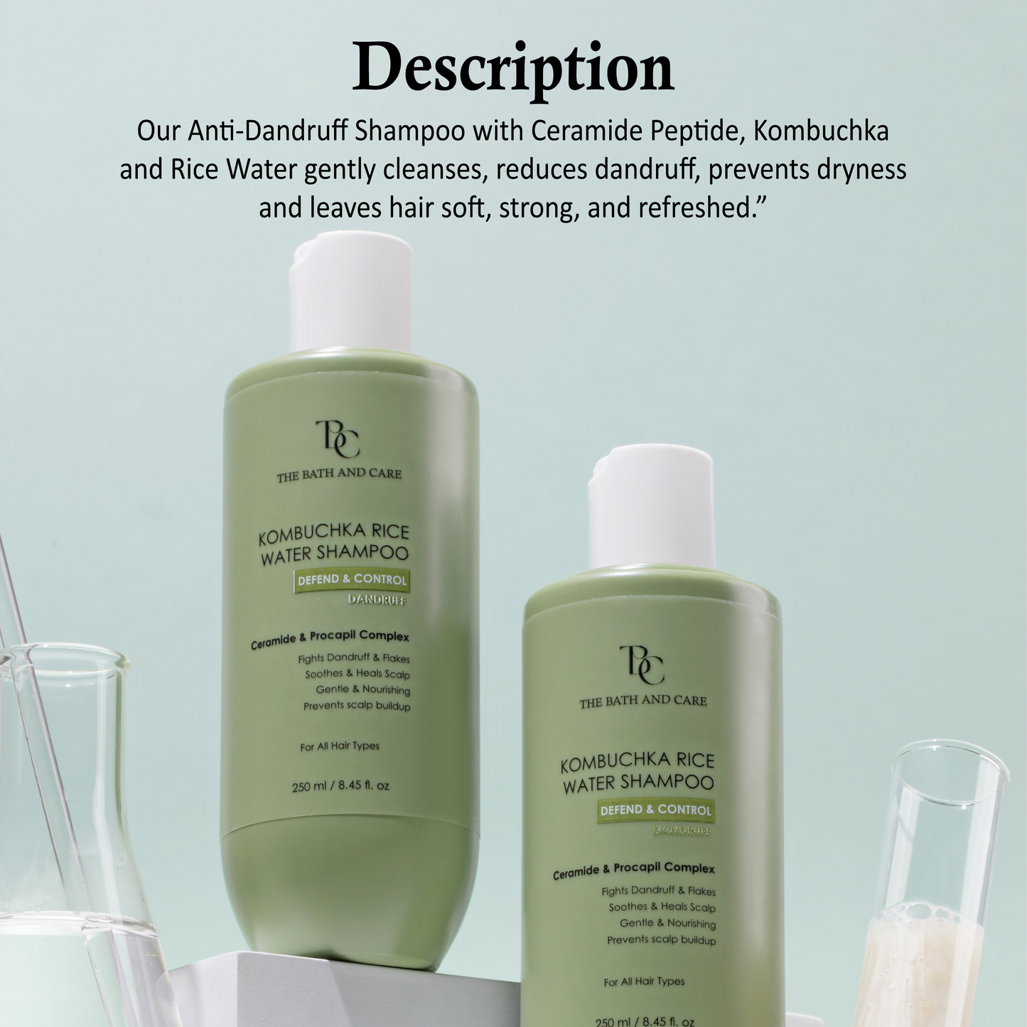 KOMBUCHKA RICE WATER SHAMPOO - DEFEND AND CONTROL The Bath and Care