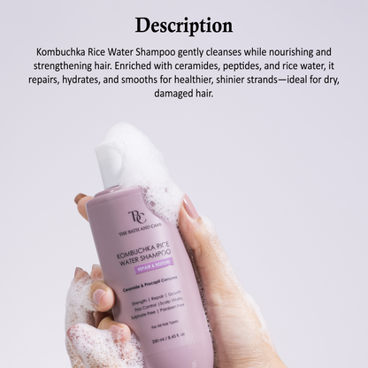 KOMBUCHKA RICE WATER SHAMPOO – REPAIR & RESTORE The Bath and Care