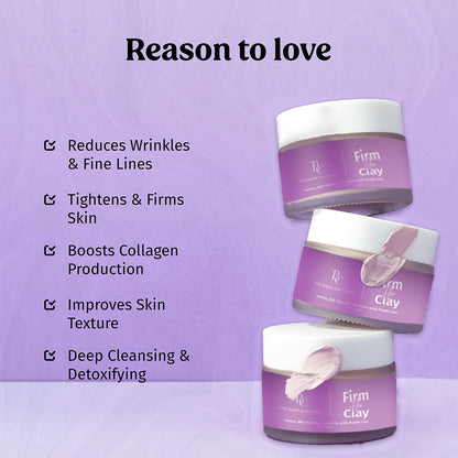 Firm Flex Clay -Purple Clay Facial Mask with Anti Ageing and Glowing Effect The Bath and Care