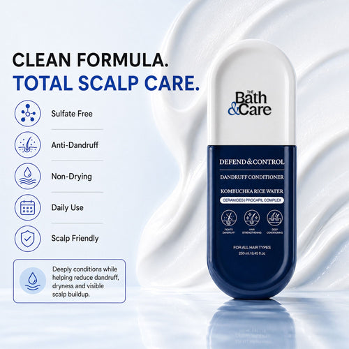 Kombuchka Rice Water Conditioner - Defend and Control Anti-Dandruff Conditioner, Reduce Scalp Flakes & Excess Oil The Bath and Care