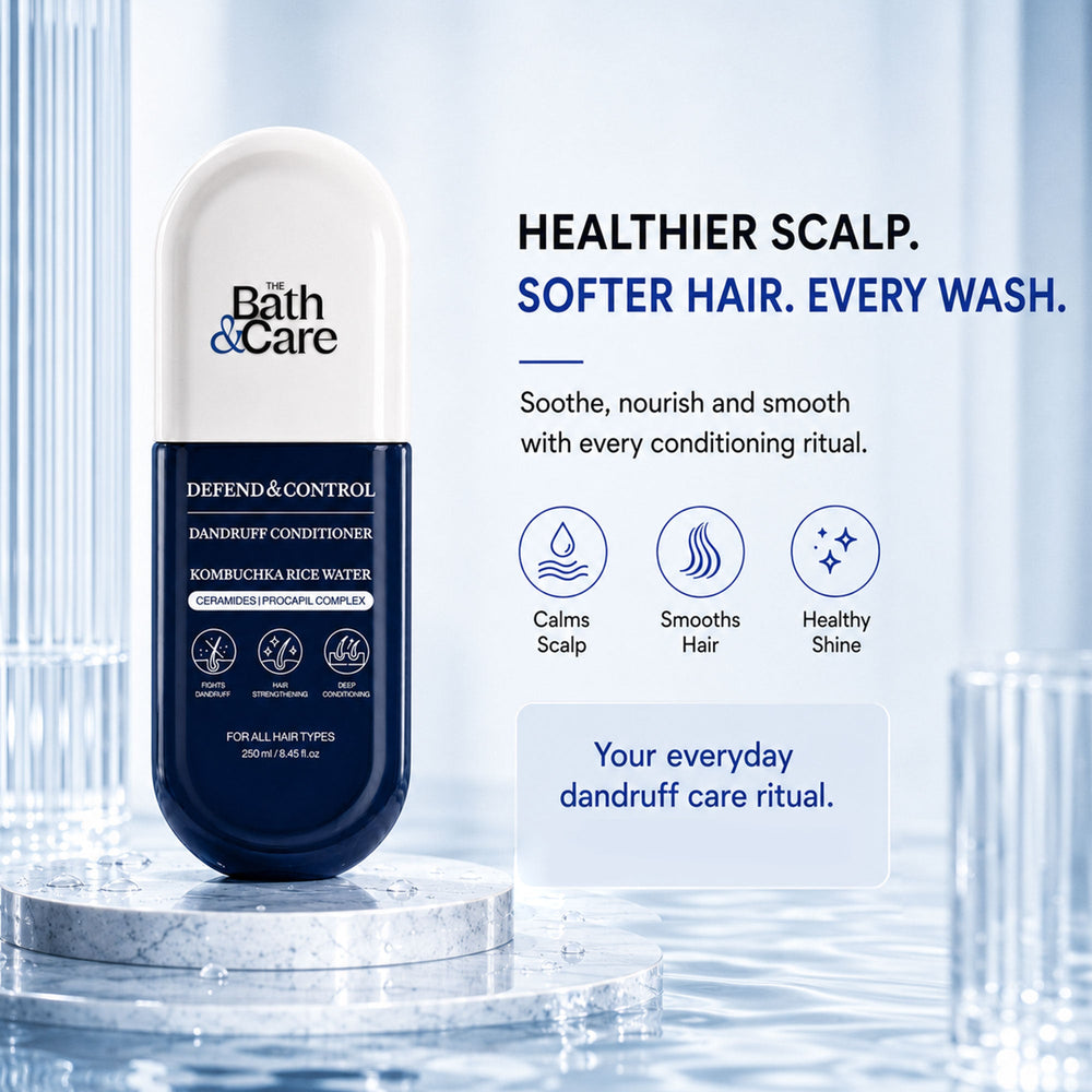 Kombuchka Rice Water Conditioner - Defend and Control Anti-Dandruff Conditioner, Reduce Scalp Flakes & Excess Oil The Bath and Care