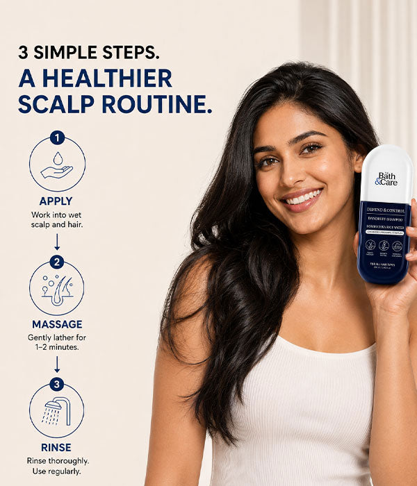 Rice Water Anti-Dandruff Shampoo for Dandruff, Flaky & Oily Scalp, Frizz Control and Stronger Hair with Biotin | Kombuchka Defend & Control