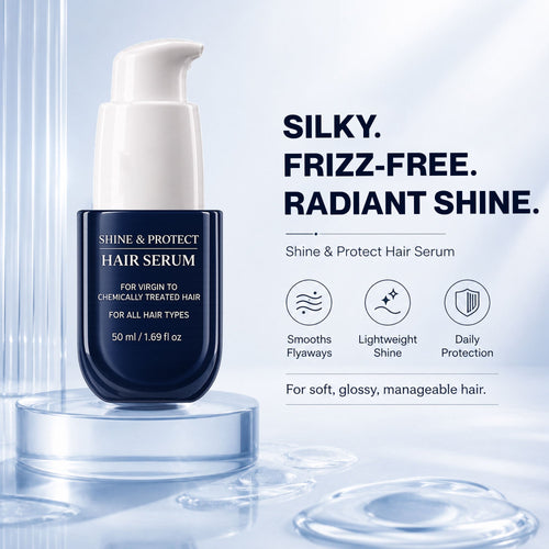 Shine and Protect Hair Serum for Frizz-free, Smooth and Silky Hair and Dandruff Hair The Bath and Care