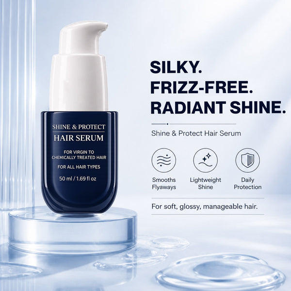 Shine and Protect Hair Serum for Frizz-free, Smooth and Silky Hair and Dandruff Hair The Bath and Care