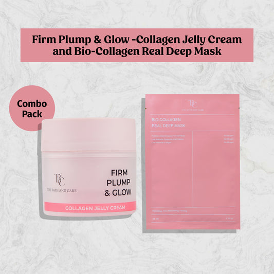 Firm Plump & Glow - Collagen Jelly Cream and Bio-Collagen Real Deep Mask The Bath and Care