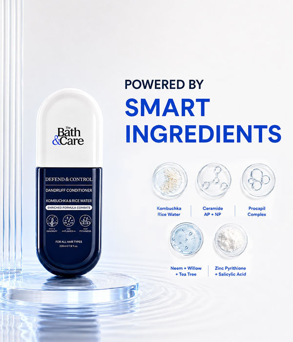 Kombuchka Rice Water Anti-Dandruff Conditioner – Defend & Control for Flaky, Oily Scalp, Helps Reduce Dandruff, Scalp Flakes & Excess Oil