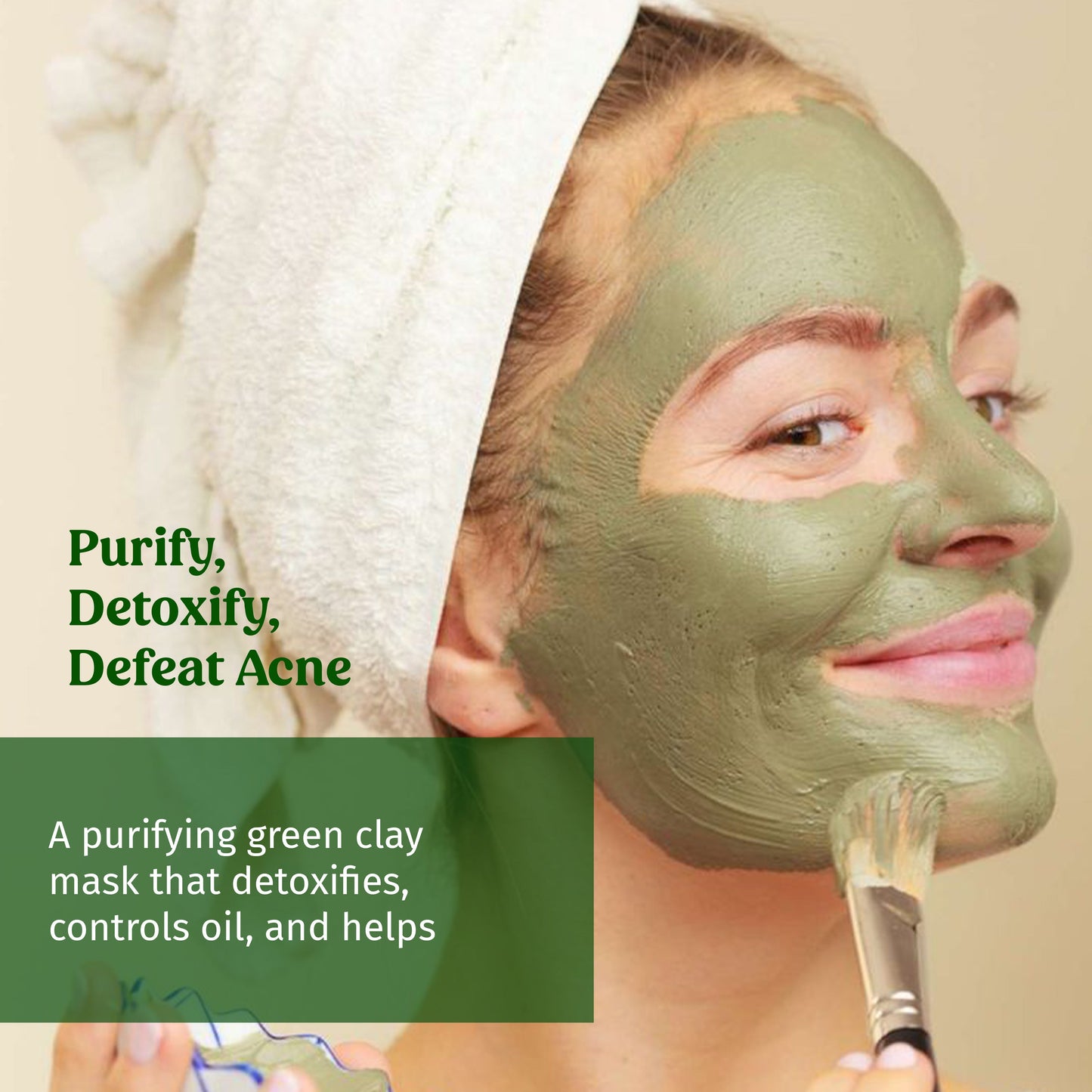 Green Clay Mask - Anti Acne Face Mask The Bath and Care