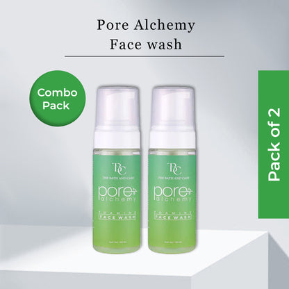 Combo of Pore Alchemy Pore Minimising & Oil Control Foaming Face Wash The Bath and Care