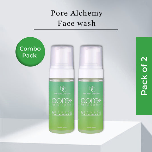 Combo of Pore Alchemy Pore Minimising & Oil Control Foaming Face Wash The Bath and Care