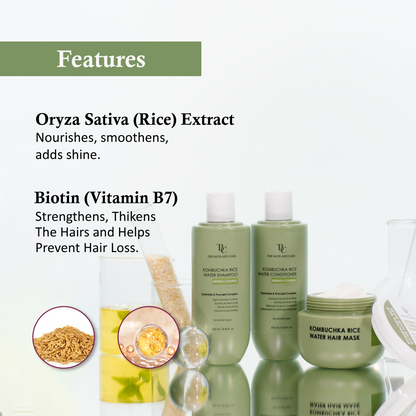 KOMBUCHKA RICE WATER HAIR MASK - DEFEND AND CONTROL The Bath and Care